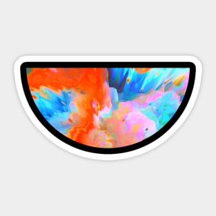 Vibrant Half Circle Sticker